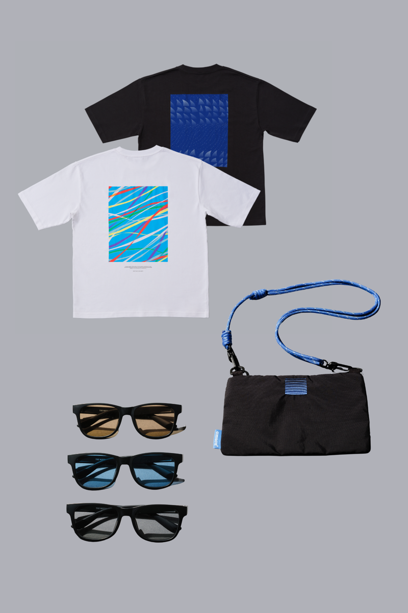 Buddy Trio Set｜【BLACK Sacoche】, Tee & Sunglasses