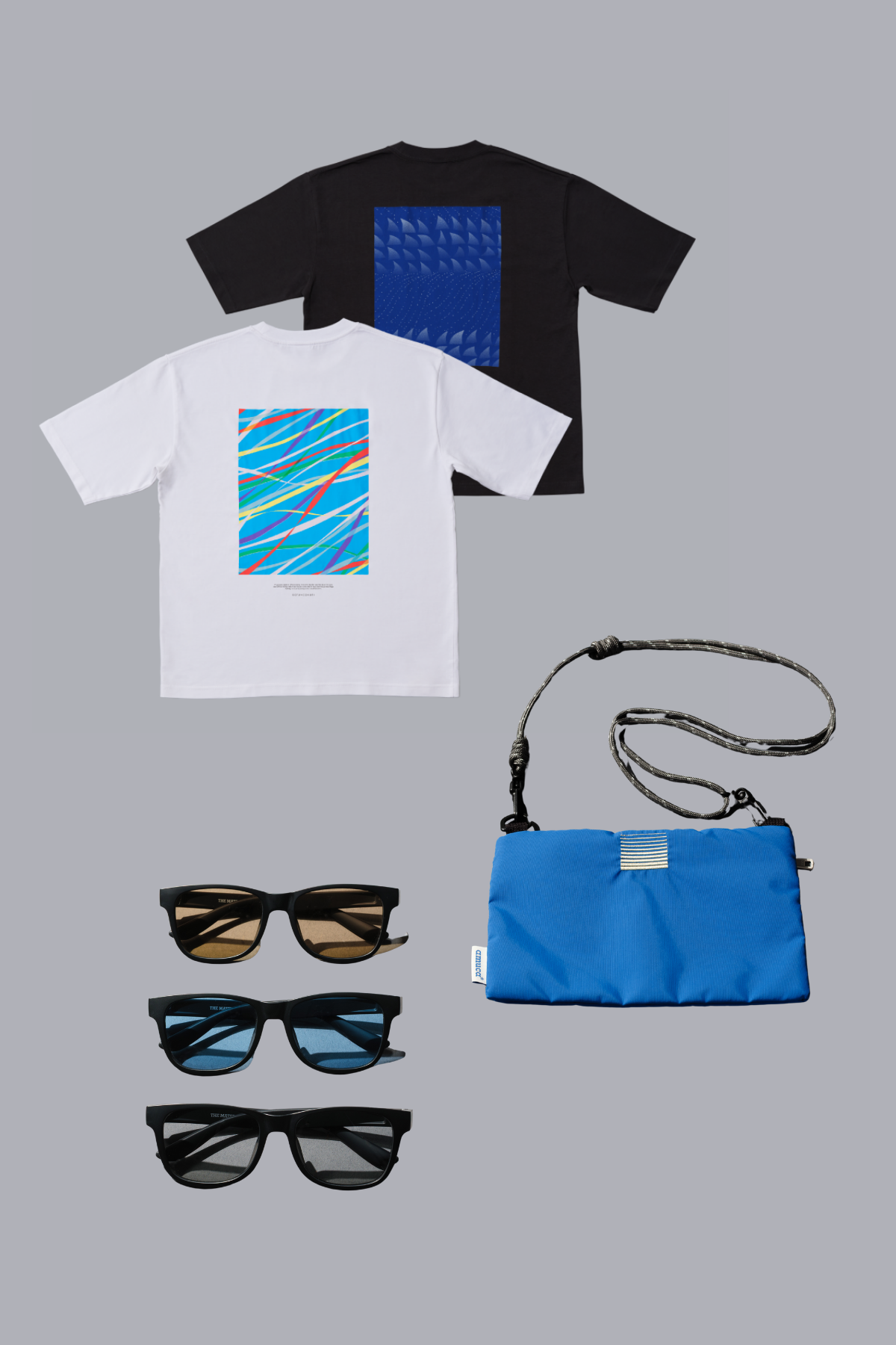 Buddy Trio Set｜【BLUE Sacoche】, Tee & Sunglasses
